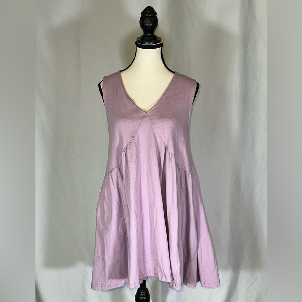 Unbranded Lilac Plunge Wide Strap Mini Tank Dress Size XS